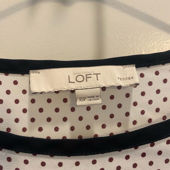 Loft polka dot blouse, size xsp - Picture 5 of 5